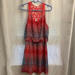 Express Coral and turquoise dress - EU